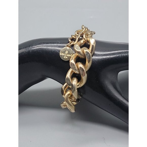 RJ Graziano Pave Bracelet 8" Swarovski Crystal Cuban Link Bling 14.3mm Wide - Picture 6 of 15